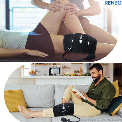 RENEO Compression Knee Ice Pack Wrap with Air Pump