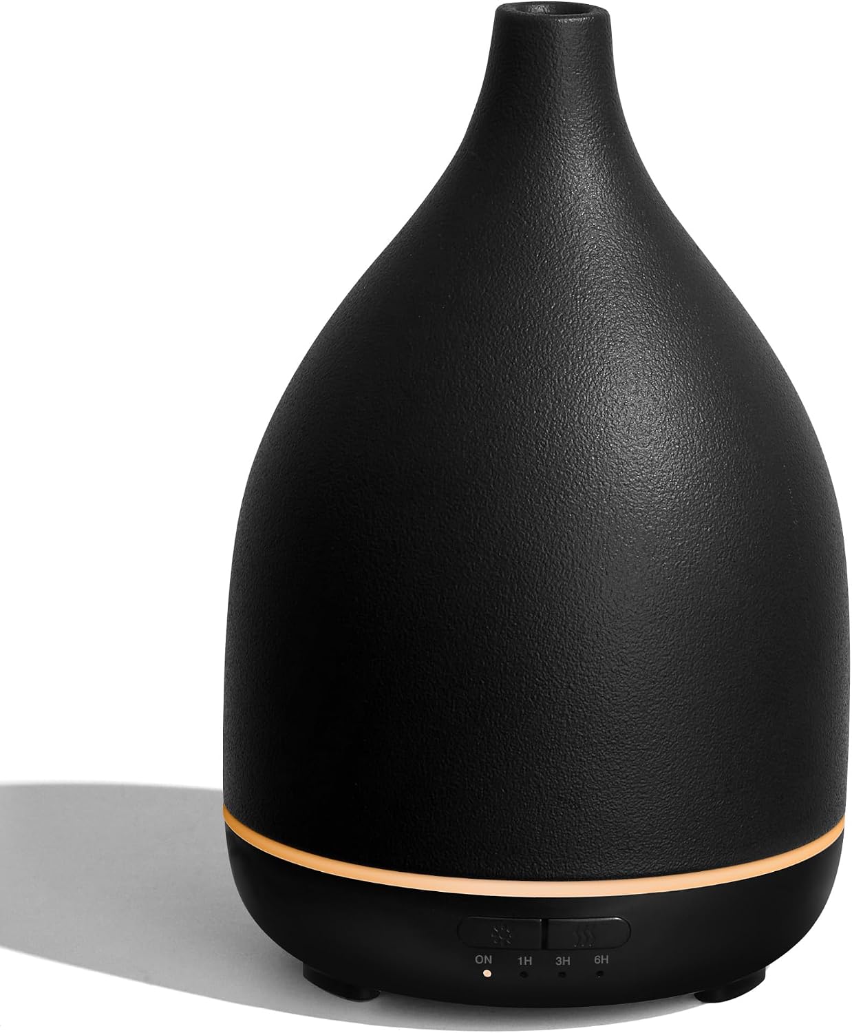 InnoGear Oil Diffuser, 300ML Ceramic Diffuser for Essential Oils Handcrafted Aromatherapy Diffuser Ultrasonic Cool Mist Humidifier with 4 Timers Waterless Auto Off for Room Office, White