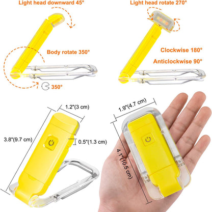 BIGLIGHT Amber Book Reading Light, LED Clip on Book Lights, Reading Lights for Books in Bed, Small Book Light for Kids, USB Rechargeable, 2 Brightness Adjustable for Eye Protection, Orange