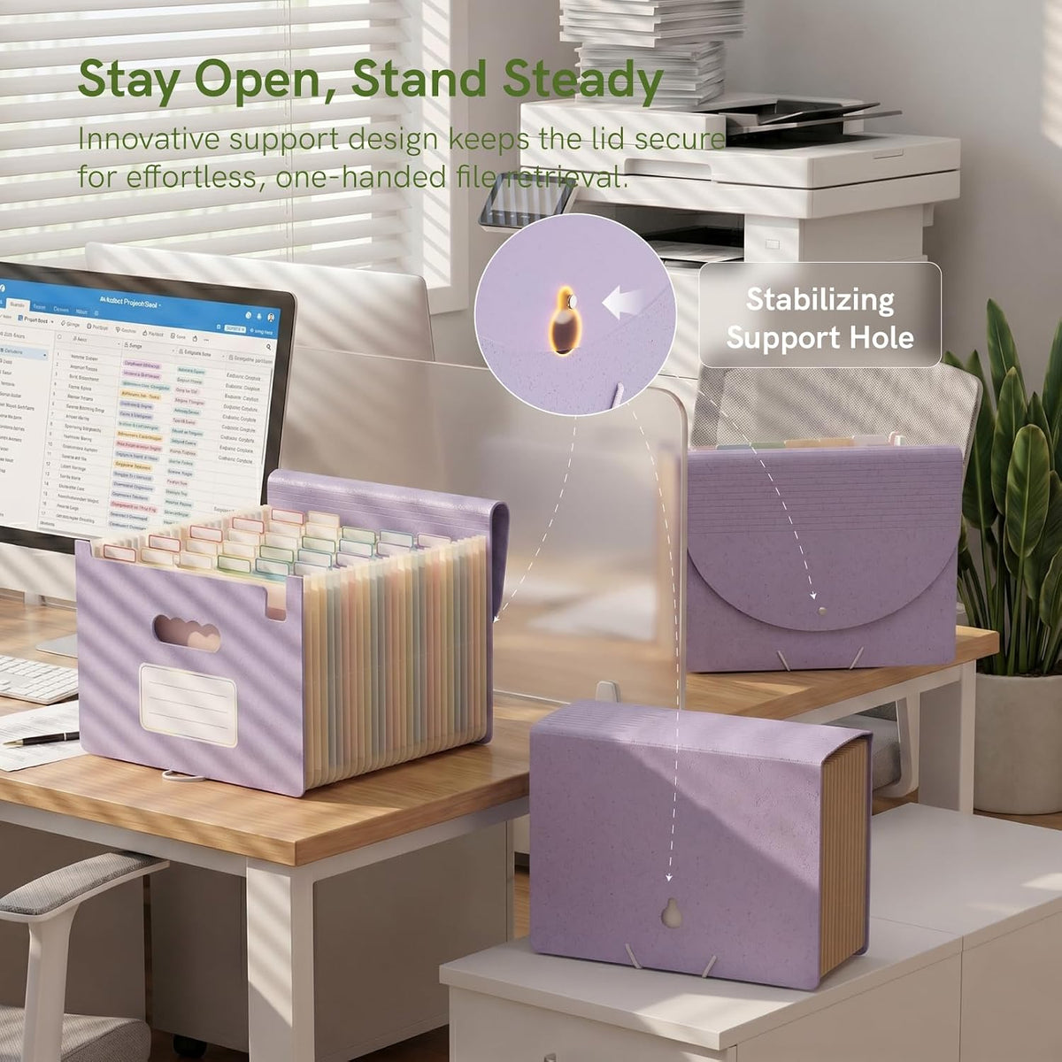 ABC life 26 Pockets Accordion File Organizer, Expanding File Folders