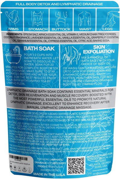Bruizex Arnica Montana Bath Salts, Epsom Salt Bath Soak with Magnesium, 1lb