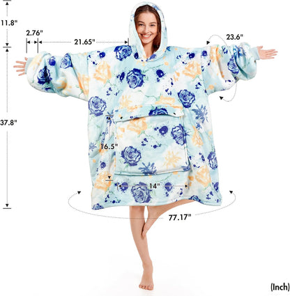 Narecte Cozy Oversized Hoodie Blanket Wearable Blanket for Adults