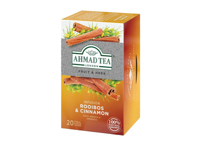 Ahmad Tea Tea Infusion, Rooibos & Cinnamon, 30G, 20 Count