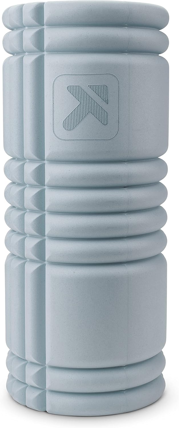 TRIGGERPOINT Performance Therapy Grid Patented Multi-Density Foam Massage Roller (80% Recycled) Exercise, Deep Tissue Muscle Recovery - Muscle Pain&Tightness, Improves Circulation (13"), Blue