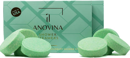 Anovina Lavender Shower Steamers USA Made – Calming Aromatherapy Shower Bombs – Relaxation & Self-Care – Lavender Gifts for Women and Calming Gifts for Women, Perfect for Home & Holiday Wellness