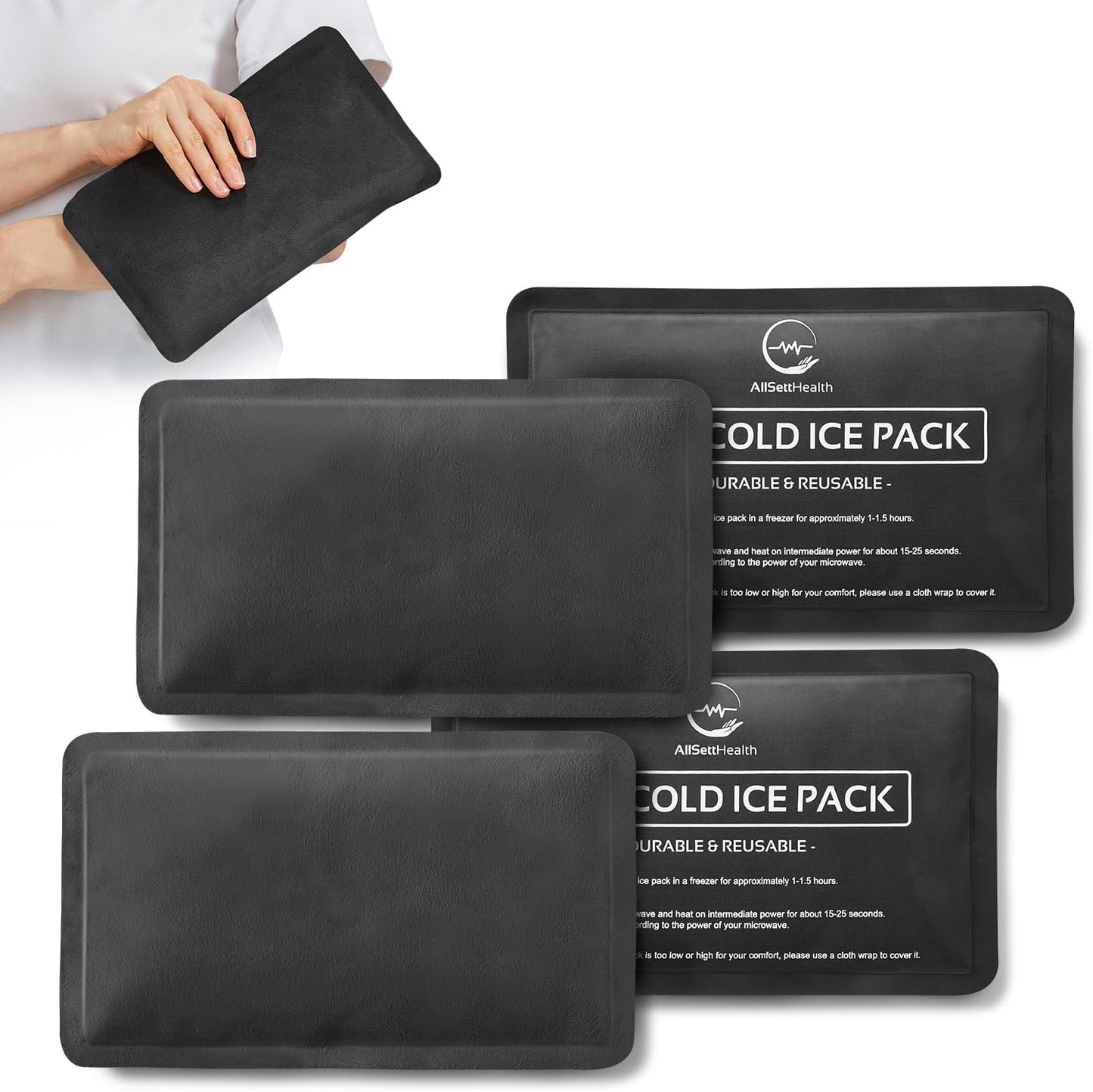 Reusable Hot and Cold Ice Packs for Injuries Reusable – 7 Piece Flexible Ice Packs in Multiple Shapes and Sizes – Multi Use Ice Pack for Back Pain Relief, Neck, Shoulder