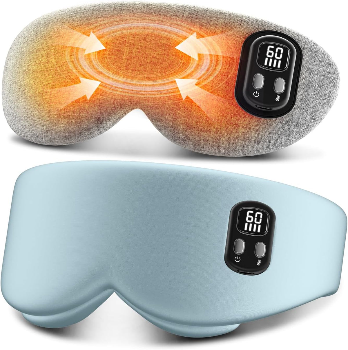 Cordless Heated Eye Mask, 4 Temp Timed Shutdown for Dry Eyes & Sleep Relief