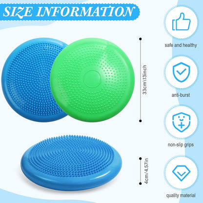 Libima 8 Pcs Wiggle Seat for Sensory Kids Flexible Wobble Cushion Non Slip Balance Disc for Adults Core Strength Physical Exercise Improve Posture School Home Office