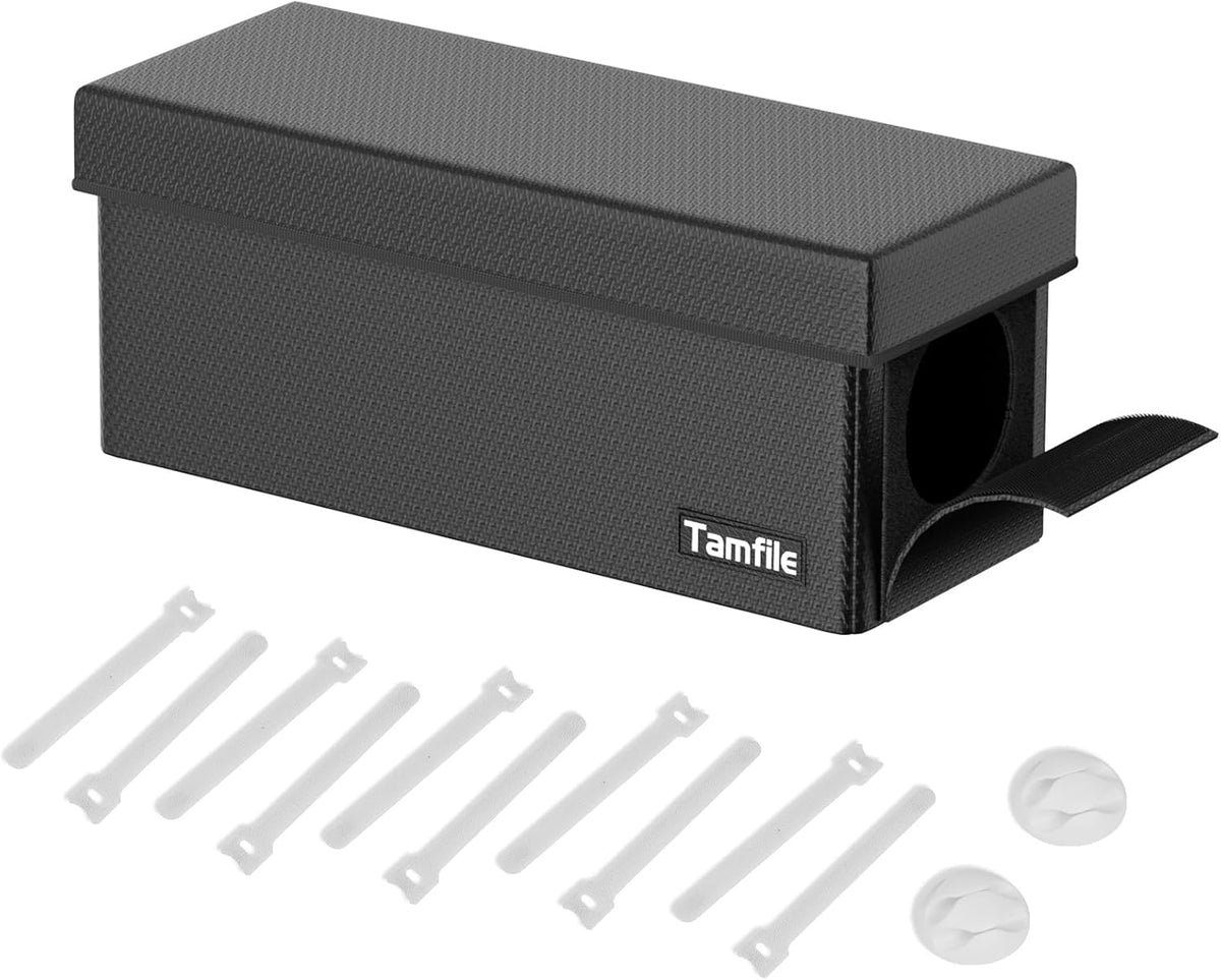 Tamfile Cable Management Box, Fireproof Foldable Cord Organizer and Cover