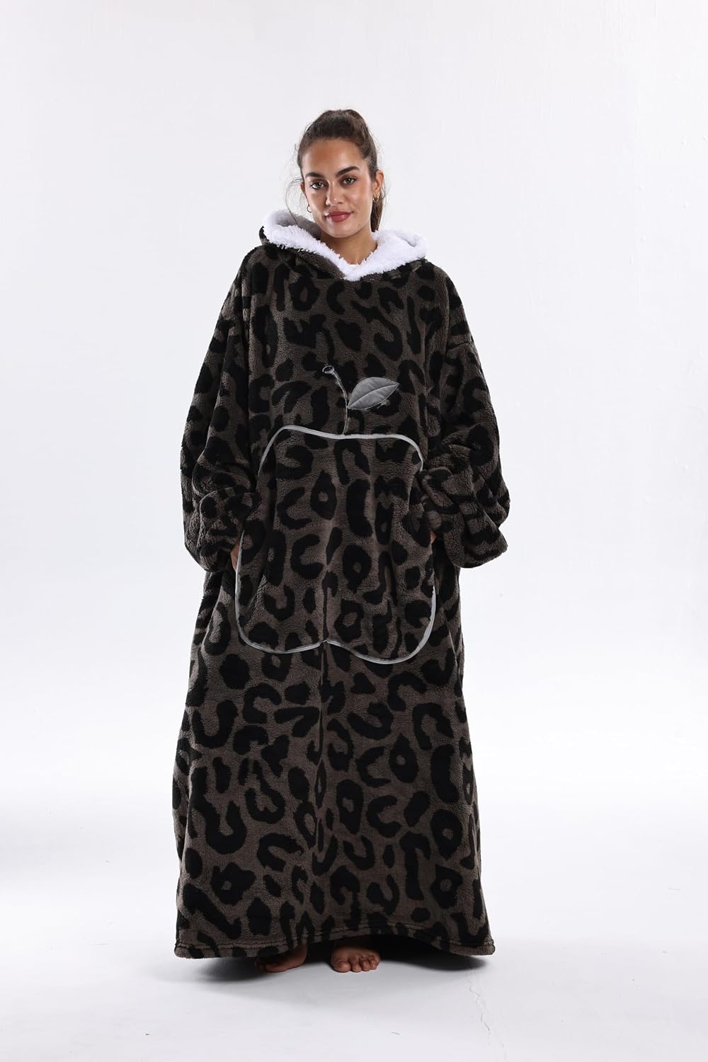 Capecage Blanket Hoodie, Long Hooded Blanket Sweatshirt as Birthday Gifts for Women Men, Long Wearable Blanket for Women Men.