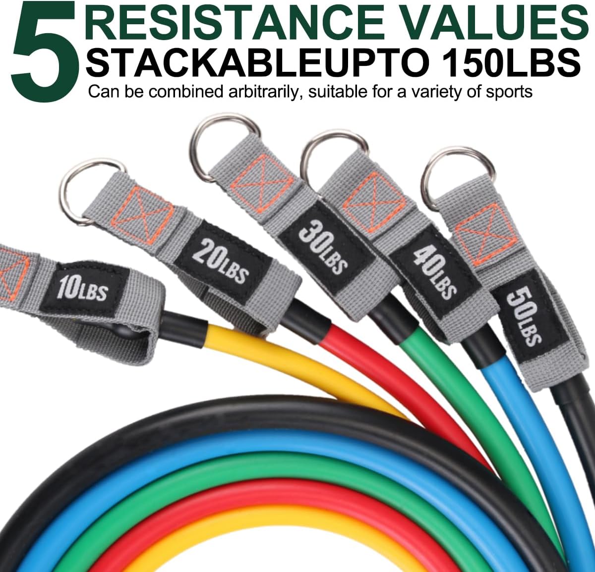 Resistance Bands with Handles, Exercise Bands with Handles, Door Anchor