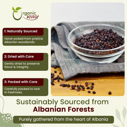 Organic Way Dried Elderberry Whole - Herbal Tea (4 Oz)