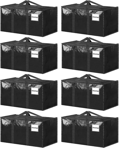 ukeetap Extra Large Clothes Storage Bins with Lids, Clear