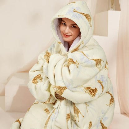 Narecte Cozy Oversized Blanket Hoodie Wearable Blanket Adults Soft Hooded Blanket Hoodie Birthday Gifts for Women Christmas - Colors A