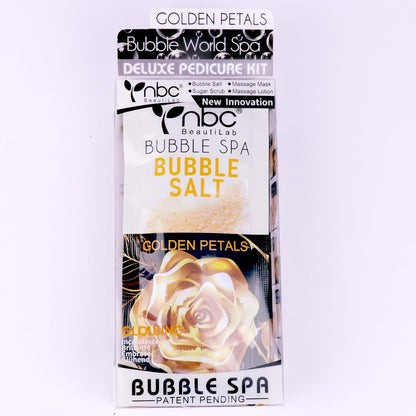 Pedicure Kit Foot Soak Set: Bubble Salt, Sugar Scrub, Massage Mask, Massage Lotion in a Box, 4 Step Foot Spa Kit for Dry Feet, Softens Calluses, Tired Feet（3 Set Lavender) - Colors A