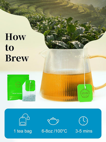 CO-OP 1950 Decaf Oolong Tea Bags, CO₂ Decaffeinated, Floral & Smooth, 20 Ct