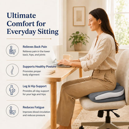 Seat Cushions for Office Chairs Wheelchair Cushion for Long Sitting Back Pain，Memory Foam Seat Car Computer Desk Chair Cushion，Coccyx Cushion for Tailbone Pain Relief Cushion Office Chair Black