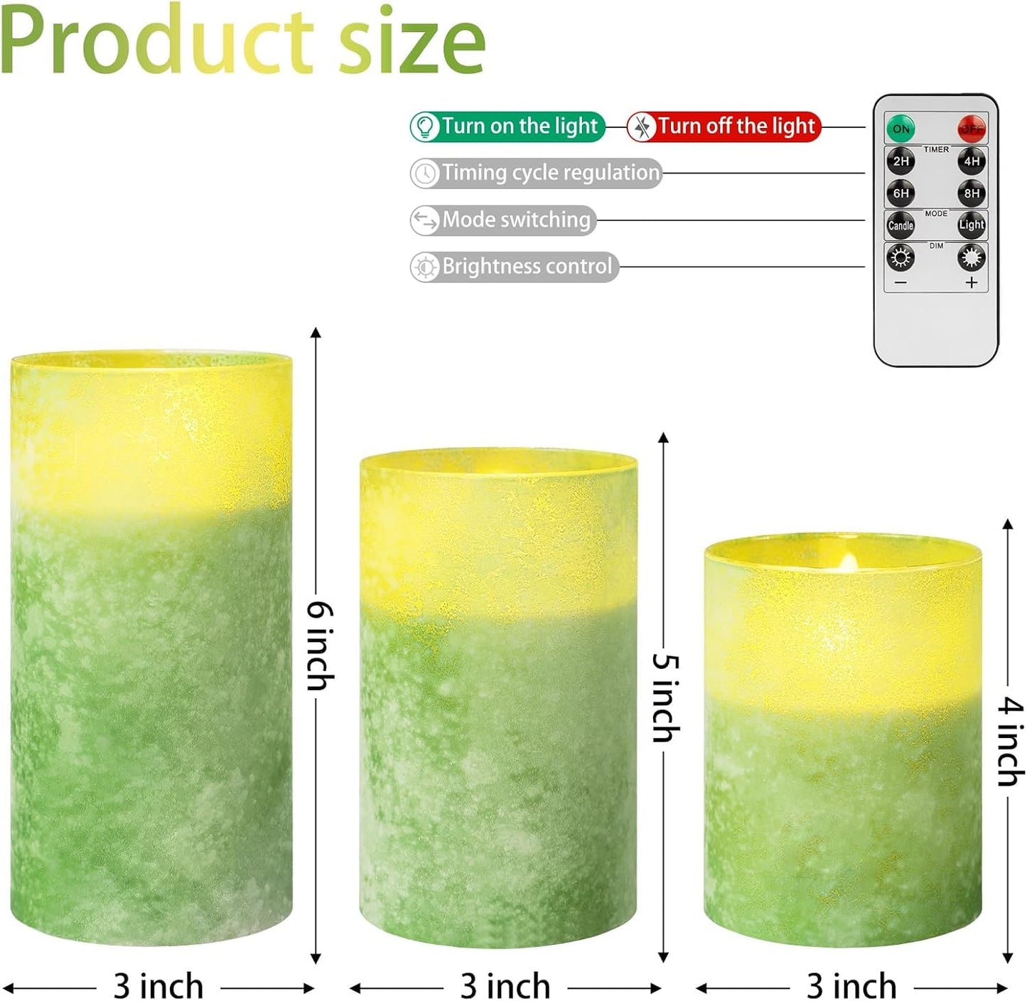 ANGELLOONG Flickering Flameless Candles, Realistic Battery Operated Candles with Remote and Timer, Set of 3 LED Candles for Fall Room Home Wedding Decor Centerpieces Table Party Christmas Decorations