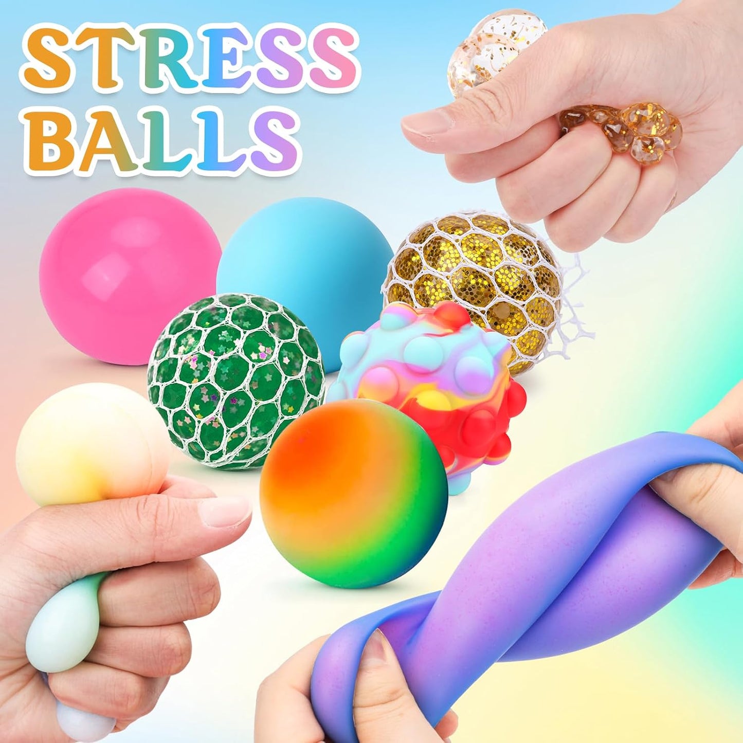 36 Pack Stress Balls, Squishy Balls, Squishy Fidget Stress Relief