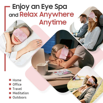 BeHoomi Steam Eye Mask, 10Packs Heated Eye Mask, Self Heating Disposable SPA Warm Compress for Eyes Sleep Mask, Travel Essentials & Relaxation Gifts for Women (Unscented)