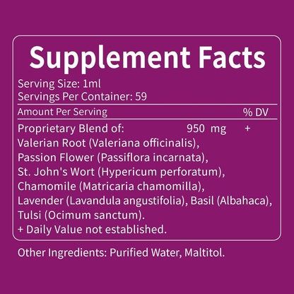 Valerian Root (Valeriana) Extract Sleep Support Drops, 2 oz