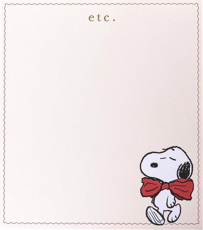 Graphique Peanuts Scallop List Pad, Cute Memo Notepad for To Do Lists and Daily Notes, 80 Perforated Sheets, Luxe Sketch Paper, Slim Desk Pad for Office, Home, School, Daily Planning