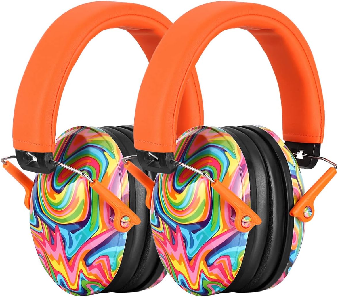 PROHEAR 032 Kids Ear Protection – Ear Muffs for Noise Reduction, 25NRR Noise Cancelling Headphones for Kids,Toddlers, Autism, Sensory Use, Hearing Protection – Orange