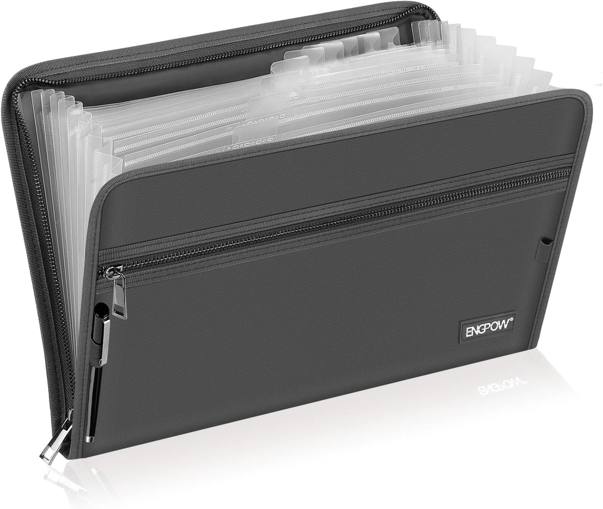 ENGPOW Expanding File Folder,Fireproof 13 Pockets Document Organizer Bag