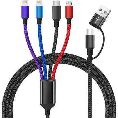 4 in 1 Multi Charging Cable, 5FT Charging Cords for Multiple Devices