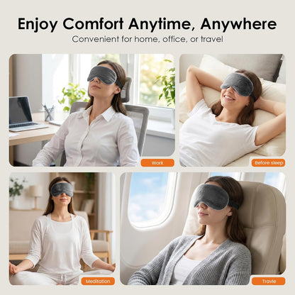 Heated Eye Mask for Dry Eyes, Steam Warm Compress for Stye Eye Treatment, Relieve, Hot Compress, Moist Heat Mask for Blepharitis (Steel Grey)