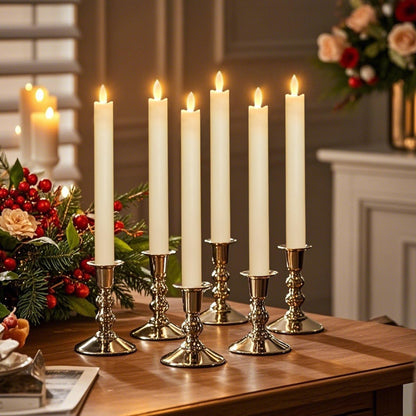 LEDHOLYT Rechargeable Flameless Glass Pillar Candles–Gifts for Women,–Set of 3, Realistic Flickering LED Flame,Remote & Timer, Ideal for Living Room, Bedroom & Halloween Festival Home Party Decor