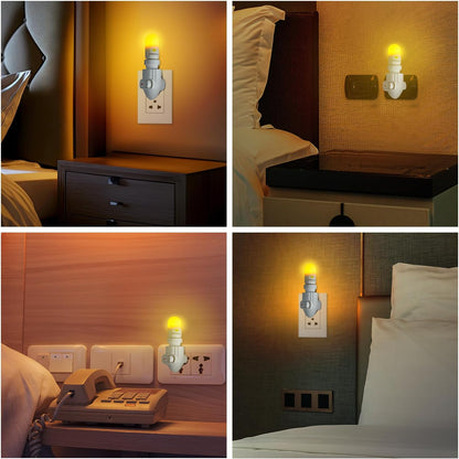 LowBlueLights Amber Night Light Plug in, 120V E12 Blue Light Free Bulb | 120V plug-in amber night light, blue light free, dim 0.5W E12 bulb for bedroom, nursery, bathroom, hallway