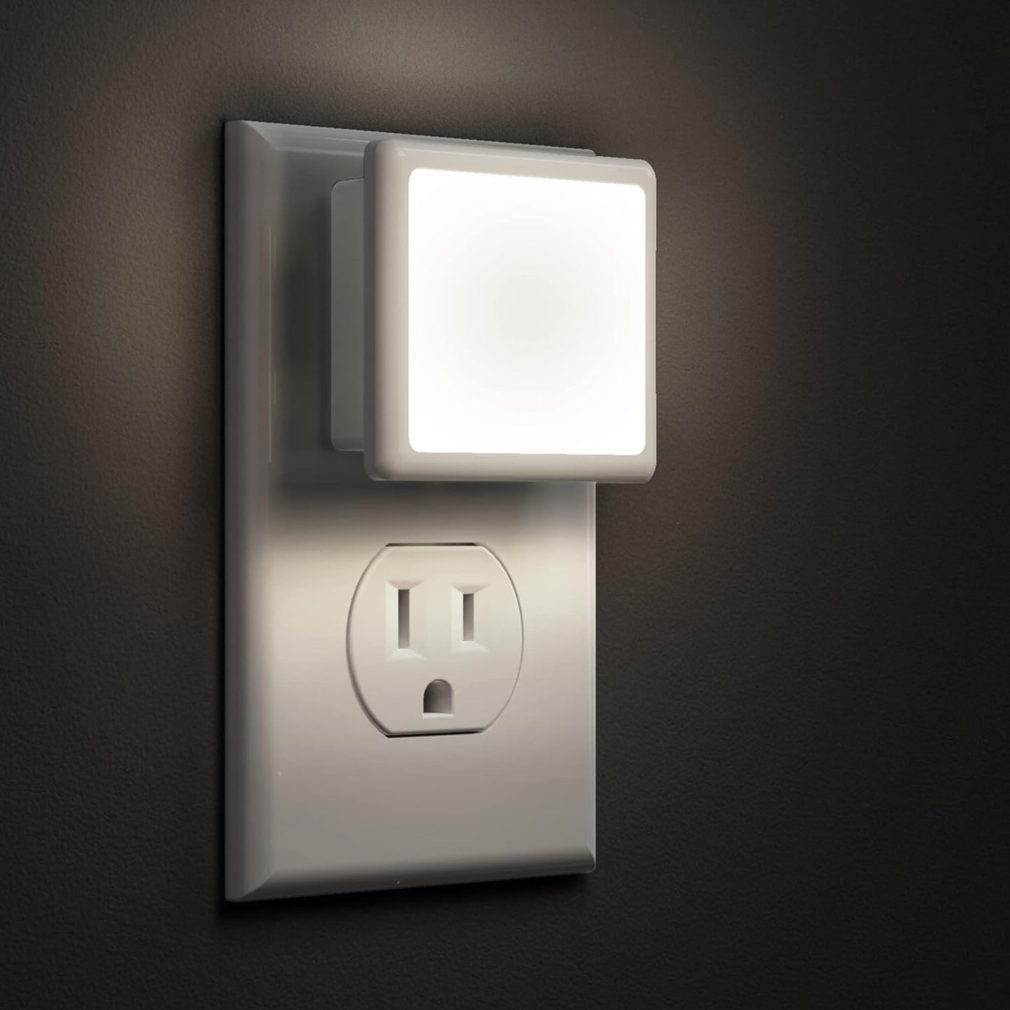 L LOHAS LED Night Lights Plug into Wall 2-Pack, 0.3W Plug in Night Light, Dusk to Dawn, 2000K Amber Light, Sleep Aid Nightlight Auto-On/Off, for Adults Kids Room, Bedroom, Bathroom, Hallway, Non-Dim