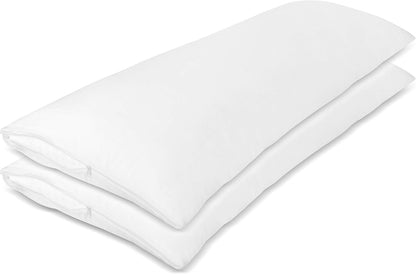CirclesHome Pillow Protectors 4 Pack Standard Zippered - 100% Cotton Breathable Pillowcases - Protects Pillows from Dirt, Dust and Debri (Standard - Set of 4 - 20x26)