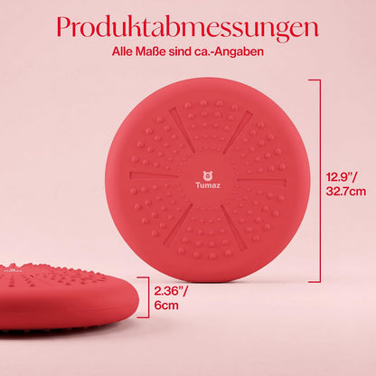 Tumaz Wobble Cushion - Wiggle Seat to Improve Sitting Posture & Stay Focused for Sensory Kids, Balance Disc to Core Strength & Flexible Seating [Extra Thick Balance Board, Pump Included Wobble Board]