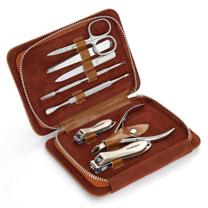 FAMILIFE Gifts for Women, Manicure Set Professional Manicure Kit 11 in 1 Nail Kit Nail Clippers Tools Stainless Steel with Rose Gold Leather Case Travel Sets