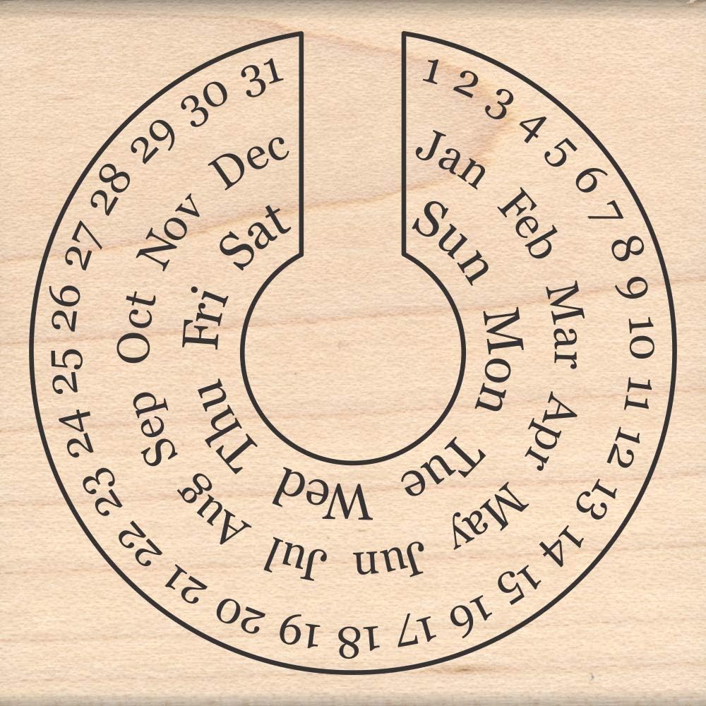 Stamps by Impression Journal, Habit Tracker, Calendar Rubber Stamp 2.25" x 2.75" 6 Row ST 1298