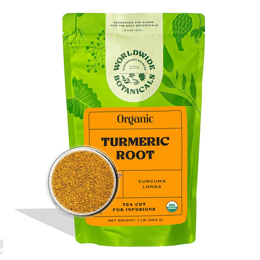 Worldwide Botanicals Organic Dandelion Root – 1 lb - Cut & Sifted – Raw, Unroasted - Taraxacum officinale - Raíz de Diente de León – Perfect Prebiotic, Detox, Cleansing, Digestive Tea - 16 ounces