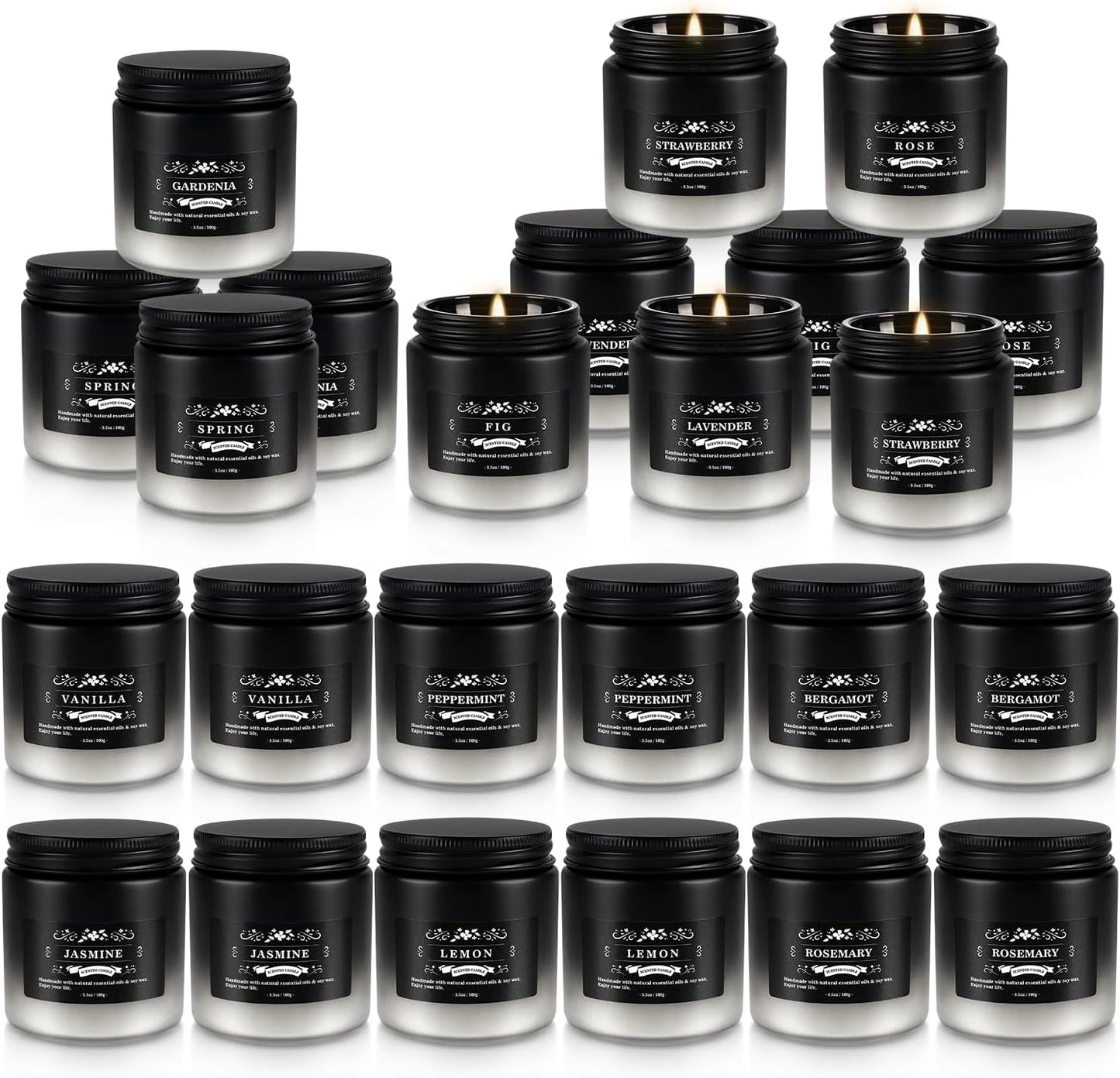 36 Pack Scented Candles Set for Home, Relaxing Stress Relief, Aromatherapy - Natural Soy Wax and Fragrance - Gifts for Women, Mom, Best Friend, Wife, Birthday