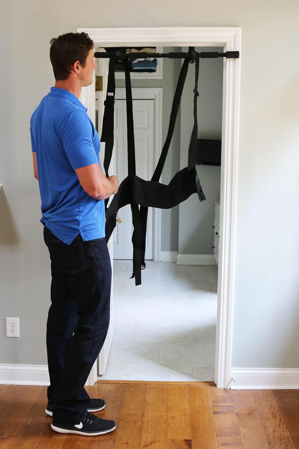 Sit and Decompress Back Stretcher 3 Minutes A Day Lumbar Traction Spinal Decompression - Inversion Table Alternative (Medium Harness No Bar)