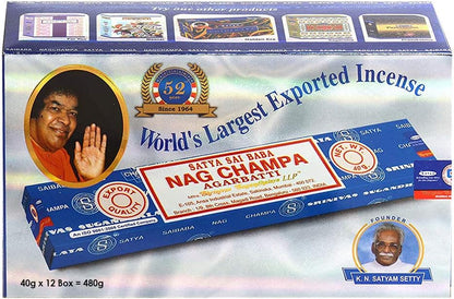 TRUMIRI Incense Stick Holder Bundle with Satya Sai Baba Nagchampa 250g Bulk Incense Sticks Nag Champa Agarbatti - Pack of 1 (Approx 250 Insence-Sticks)