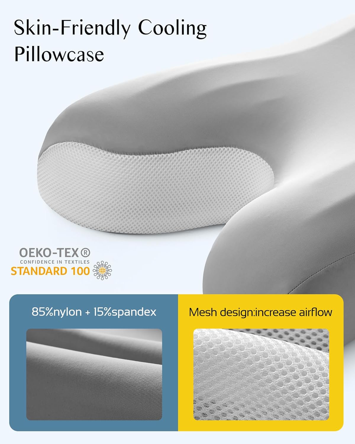Sleep Apnea Pillow for Cpap Users, Ergonomic Adjustable Memory Foam Cpap Pillows for Side and Back Sleepers, Reducing Air Leaks and Mask Pressure
