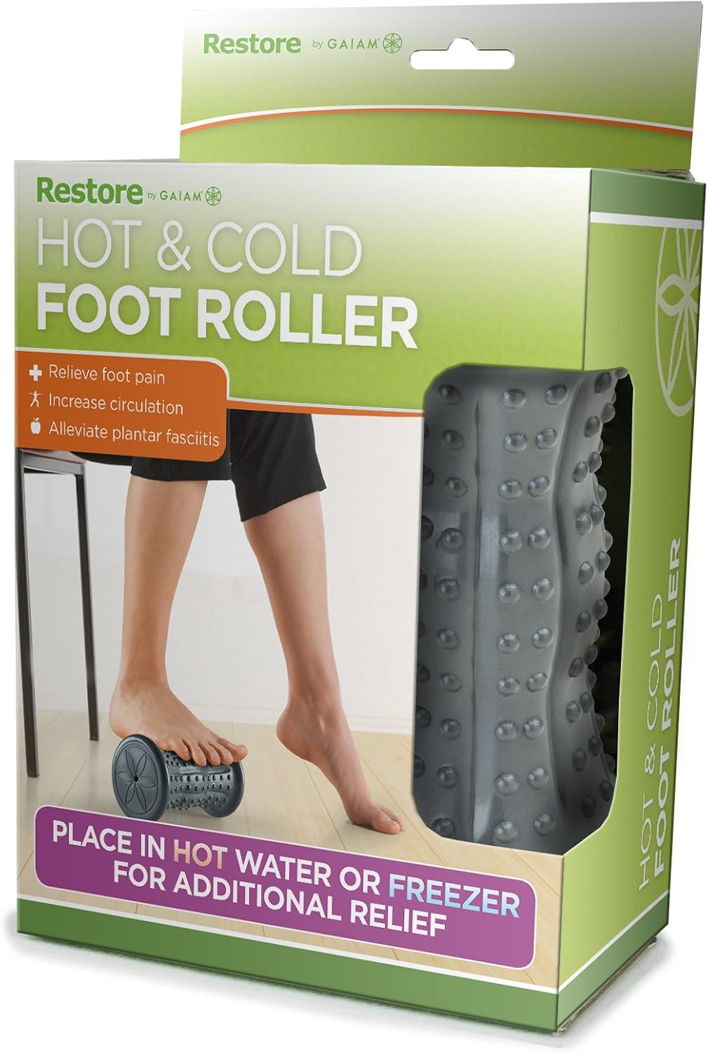 Gaiam Restore Hot/Cold Foot Massage Roller