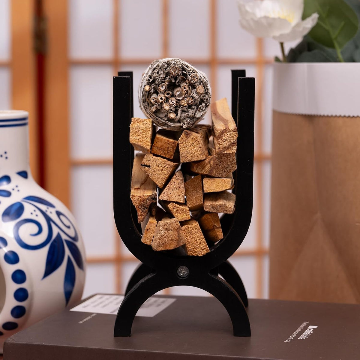 Wooden Palo Santo Holder-Incense Storage Ideal for Palo Santo Sticks& Sage