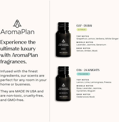 AromaPlan 5 Star Collection Cold Air Scent Diffuser, Whole House (2 Scents Included)- Waterless Smart Aroma, Scent &Time Adjust., App Control, HVAC | Home, Commercial, Hotel | Large Room, 2,000 sq.ft