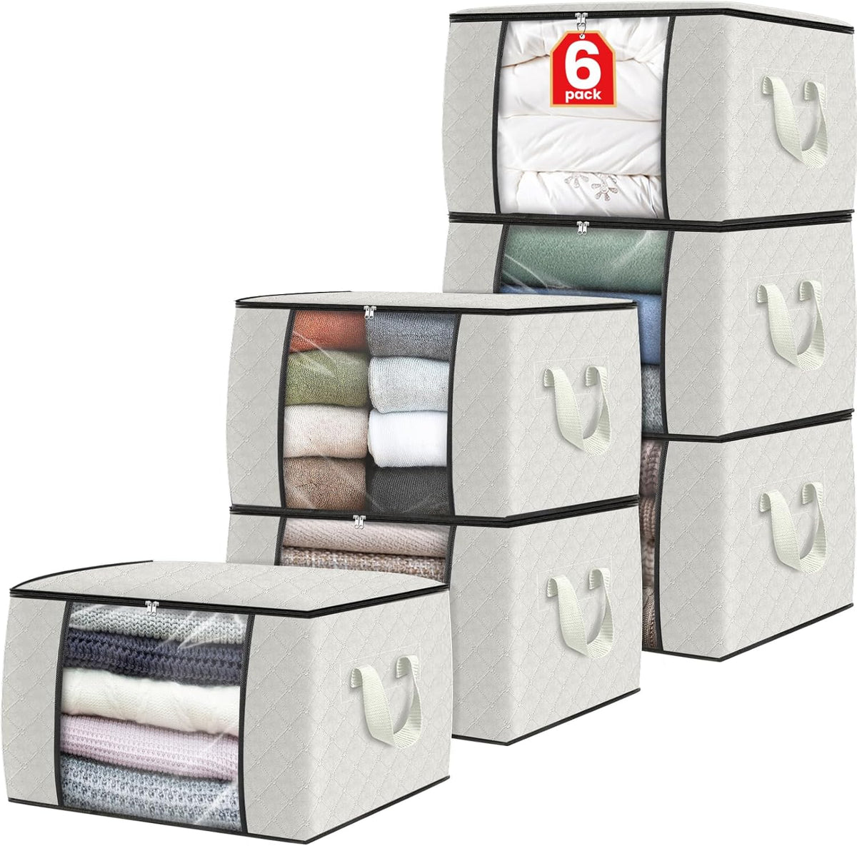 Fab totes Storage Bags for Clothes Blanket Storage Bins with Lids