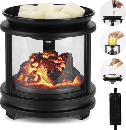 MOAFINA Wax Melt Warmer with Timer,Campfire Wax Warmer,4-in-1 Oil Burner Electric Candle Wax Warmer,Wax Warmer for Scented Wax Melts,Wax Melter Fragrance Warmer for Home Office Bedroom Gifts & Decor