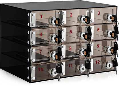Layhit 20 Slots Cell Phone Locker Box for Classroom, Back to School, Clear