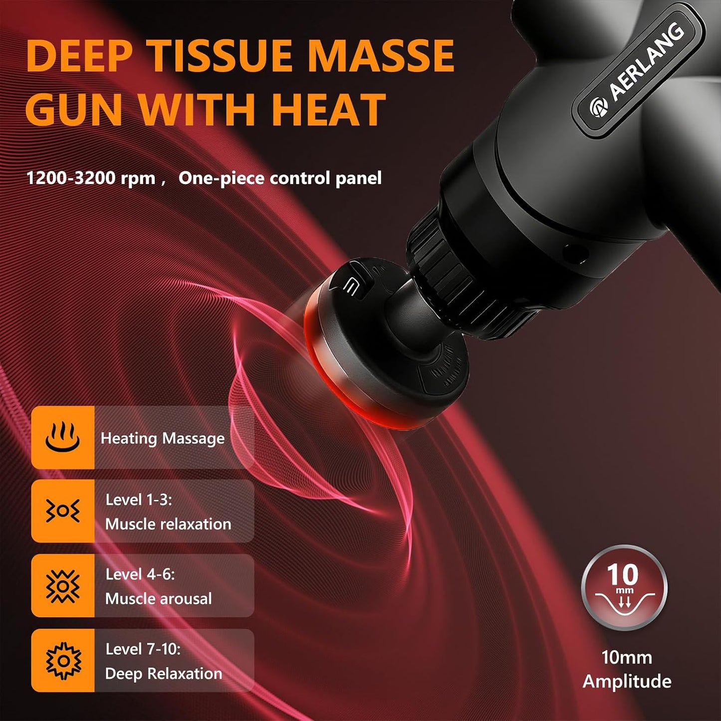 AERLANG Christmas Gift for Women Massage Gun with Heat deep Tissue Pink