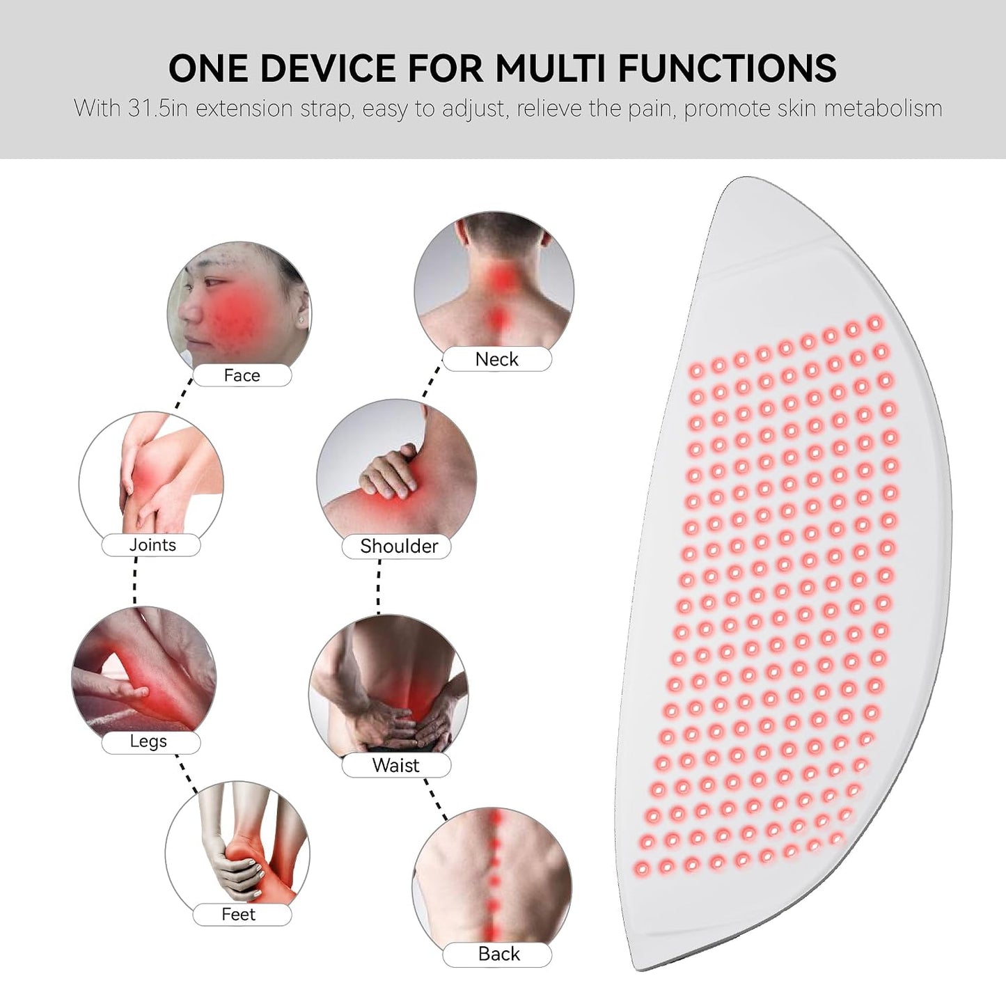Red Light Therapy for Face, Multifunctional PDT for Body, FSA eligible